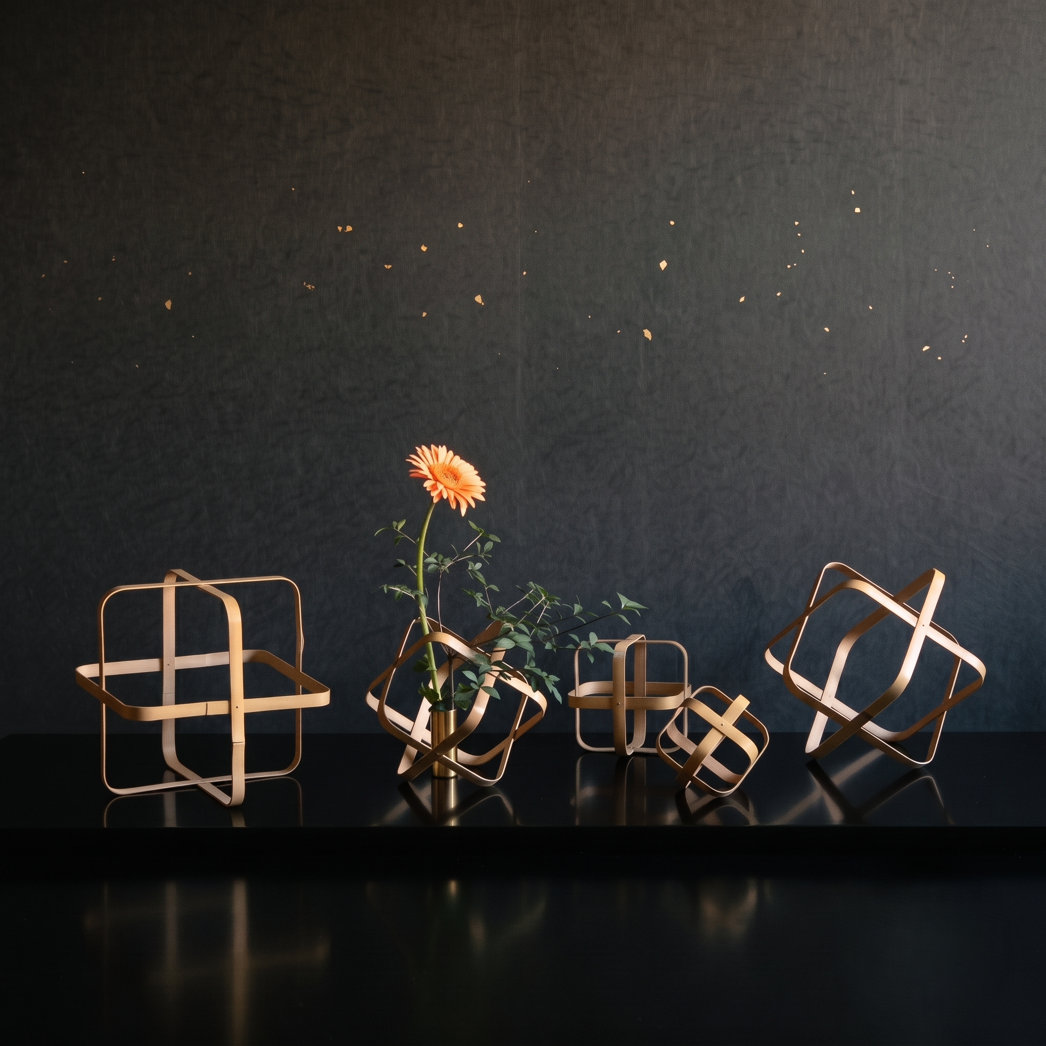 KAKI 5個セット(真鍮のおとし付き)/“KAKI” Set of 5 (with brass inserts)