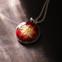 Shippo Cliosonnne Enamel Jewelry “Radiant Palace of the Sun: Red”